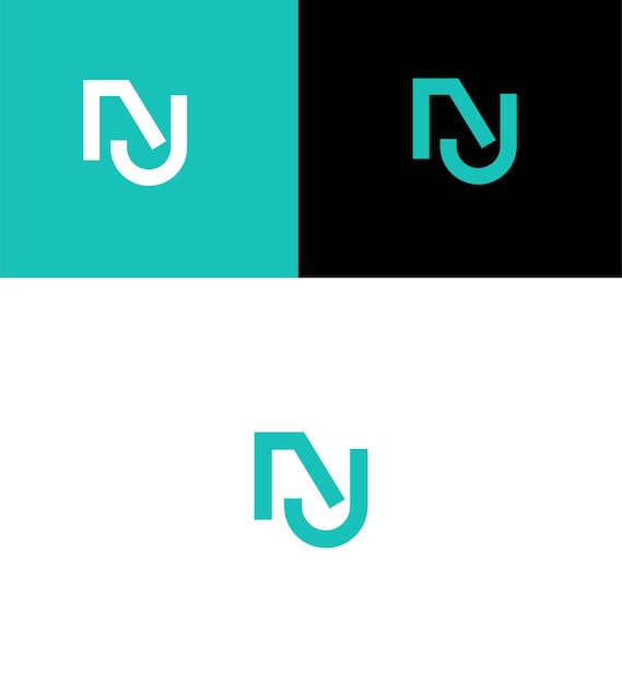 Modelo de símbolo de signo de identidad de la letra JN
