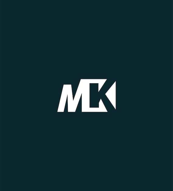 Modelo de símbolo de signo de identidad de la letra KM