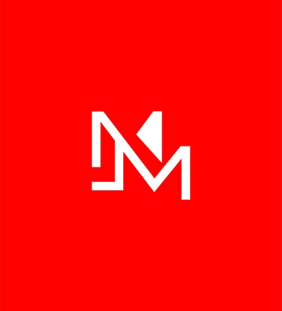 Modelo de símbolo de signo de identidad de la letra M del logotipo