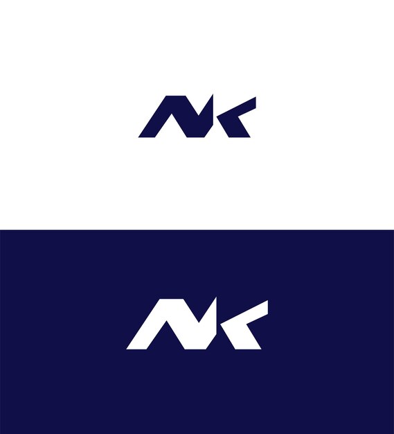 Modelo de símbolo de signo de identidad de la letra NK