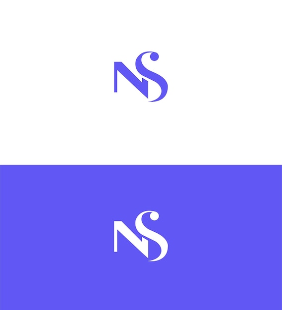 Modelo de símbolo de signo de identidad de la letra NS