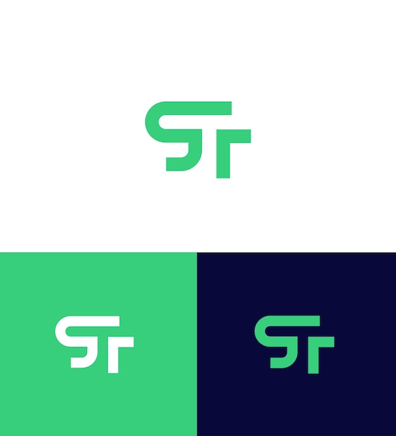 Modelo de símbolo de signo de identidad de la letra ST