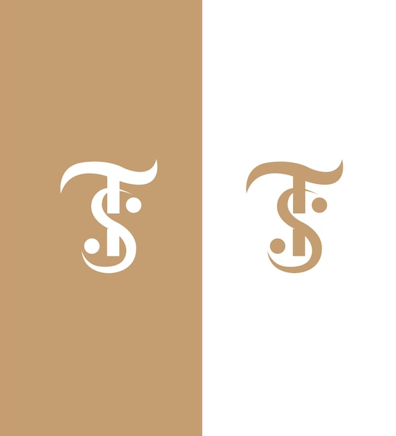 Modelo de símbolo de signo de identidad de la letra ST