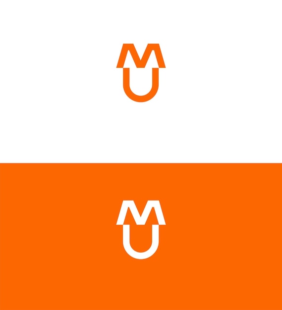 Modelo de símbolo de signo de identidad de la letra UM MU