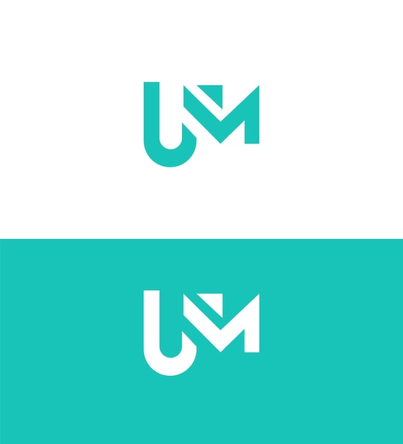 Modelo de símbolo de signo de identidad de la letra UM MU