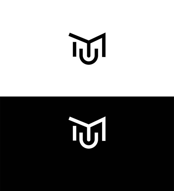 Modelo de símbolo de signo de identidad de la letra UM