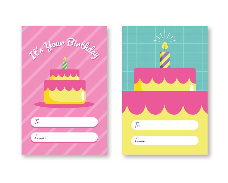 Vector modelo de tarjeta de cumpleaños y de fiesta