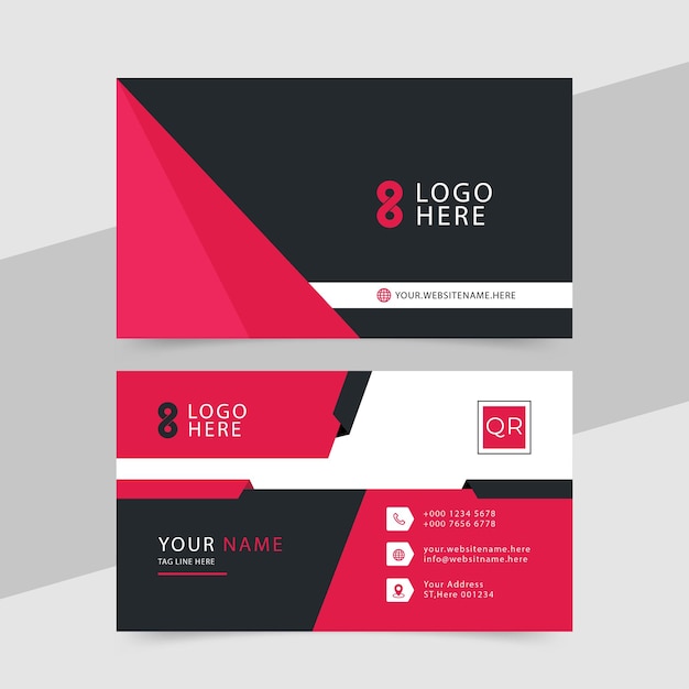 Modelo de tarjeta de identidad corporativa elegante