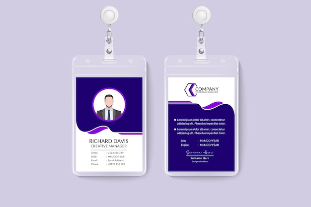 Modelo de tarjeta de identificación de una empresa inmobiliaria simple y limpio
