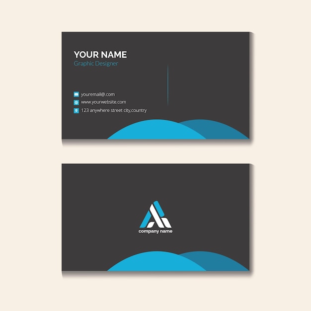 Modelo de tarjeta de visita moderna creativa Diseño limpio y profesional