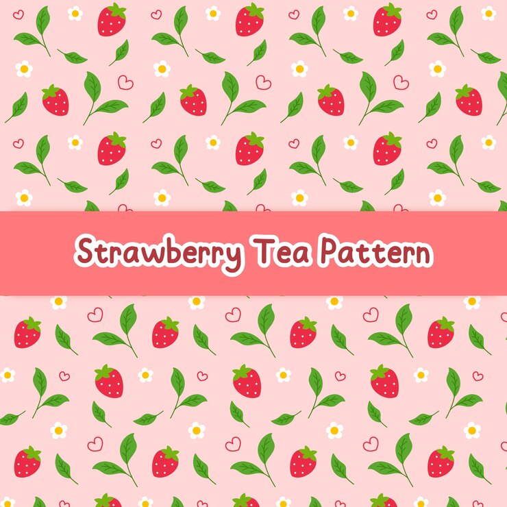 Modelo de té de fresa
