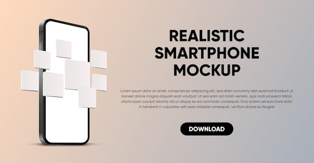Modelo de teléfono inteligente realista marco de teléfono móvil con pantalla en blanco plantillas aisladas móvil vectorial