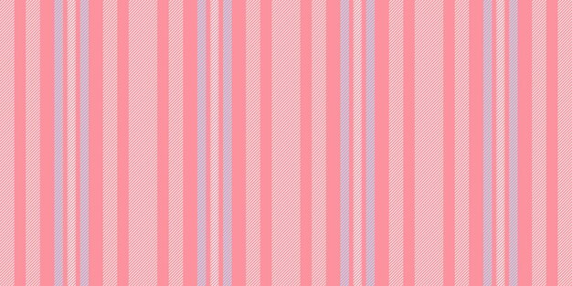 Modelo de textura de tiras plegables de tela textil sin costura para niños Líneas vectoriales verticales de fondo en colores rojos y rosados brumosos
