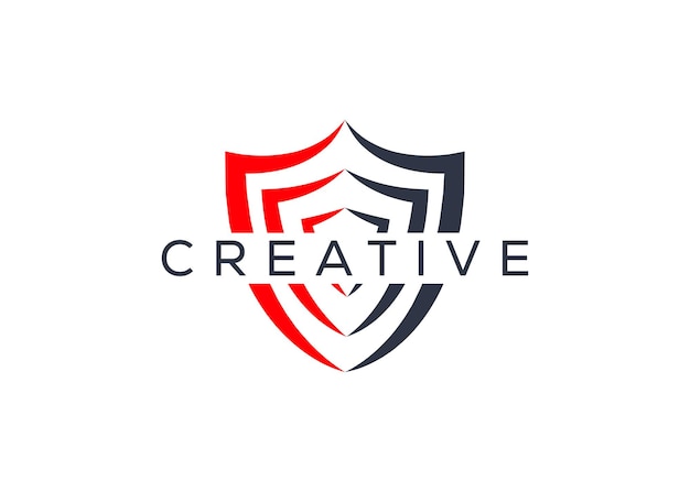 Modelo de vector de diseño de logotipo de marca de escudo minimalista Vector de marca de guardia