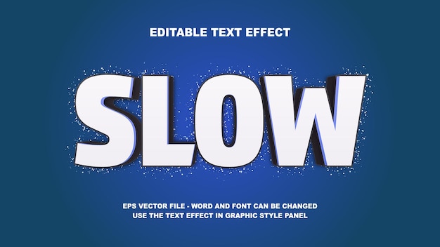 Modelo vectorial 3D lento con efecto de texto editable