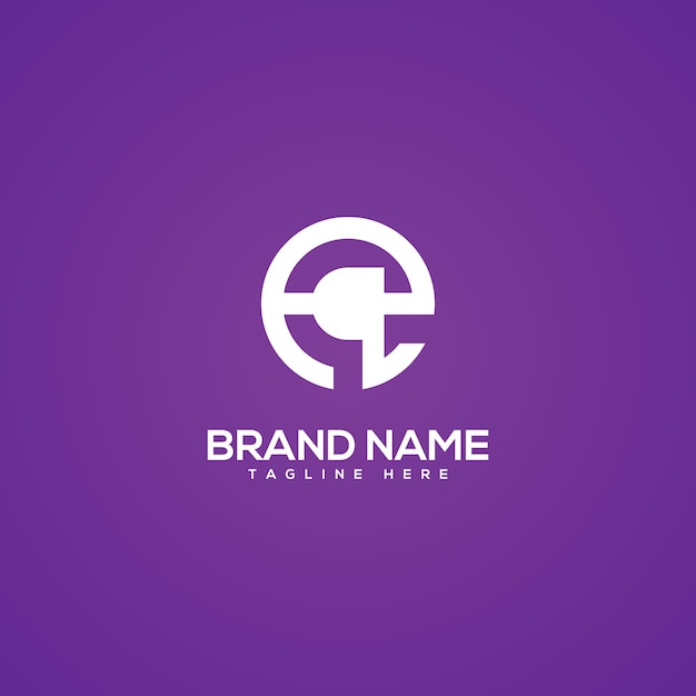 Modelo vectorial basado en el logotipo inicial de la letra monograma mínima EQ QE