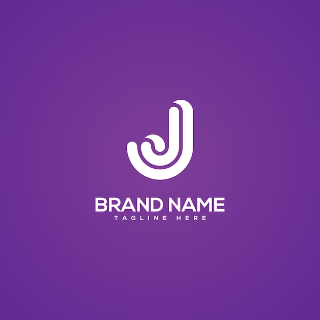Modelo vectorial basado en el logotipo inicial de la letra monograma mínima J JJ