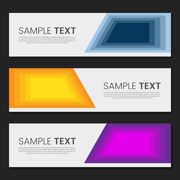 Modelo vectorial de diseño de banner moderno