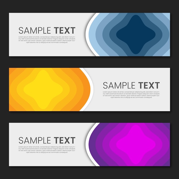 Modelo vectorial de diseño de banner moderno