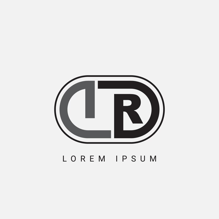 Vector modelo vectorial de diseño inicial del logotipo de la letra ir o ri