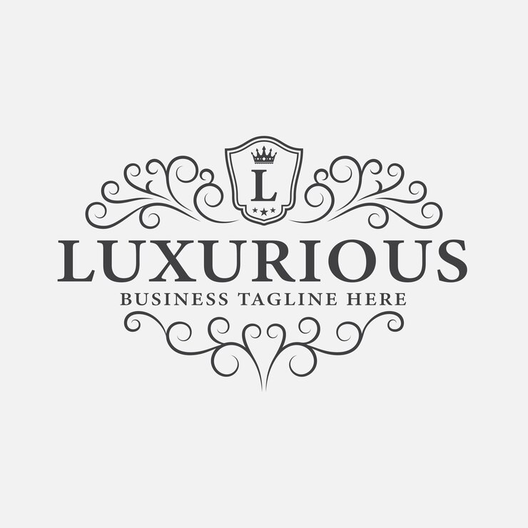 Modelo vectorial de diseño de logotipo real de lujo