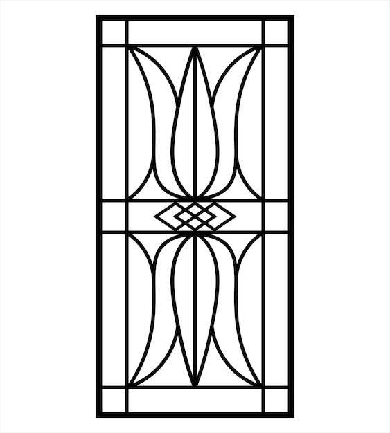 Modelo vectorial de diseño moderno de rejillas de ventanas