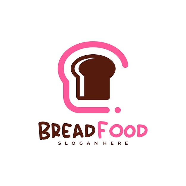 Modelo vectorial de pan con logotipo C Conceptos de diseño de logotipo de pan creativo