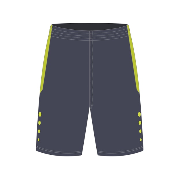 Modelo vectorial de pantalones cortos elegantes grises y verdes