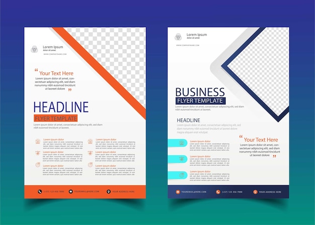 Modelo vectorial de resumen de folleto de negocios Diseño de folleto Diseño moderno de portada Informe anual poste