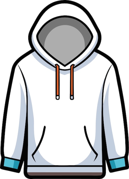 Modelo vectorial de sudadera con cremallera recortada vistas delanteras y traseras diseño personalizable aislado en ba blanco