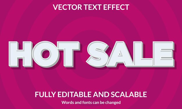 Modelo vectorial de tipografía de efecto de texto editable en 3D en venta en caliente