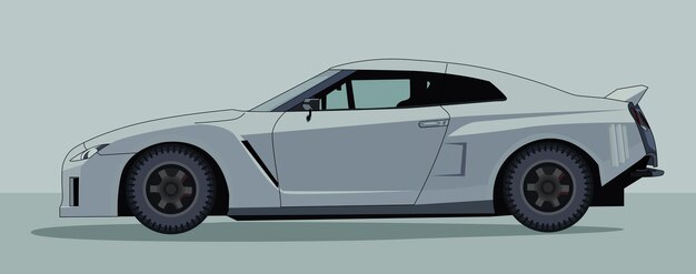 Modelo vectorial de la vista lateral del automóvil