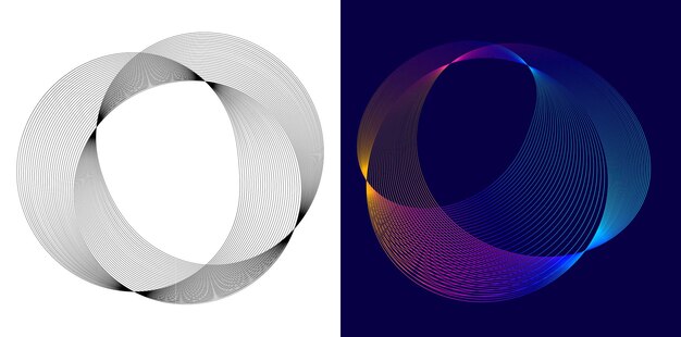 Modelos de cuadrícula de alambre futuristas coloridos Diseños abstractos modernos para tecnología Marca de proyectos de IA Presentaciones de negocios e infografías científicas
