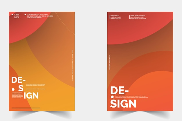 Modelos de diseño de fondo de carteles elegantes y abstractos de color amarillo naranja