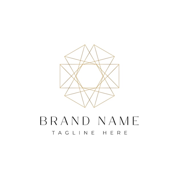 Modelos de diseño de logotipos abstractos vectoriales de lujo de Mandala geométrico