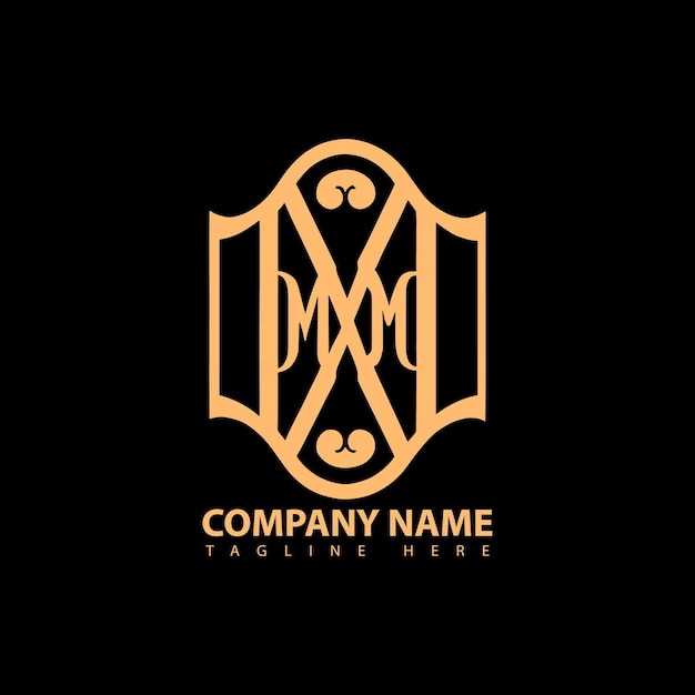 Modelos de diseño de logotipos de lujo y escudo de monograma con ilustraciones de logotipos vectoriales de arte de líneas