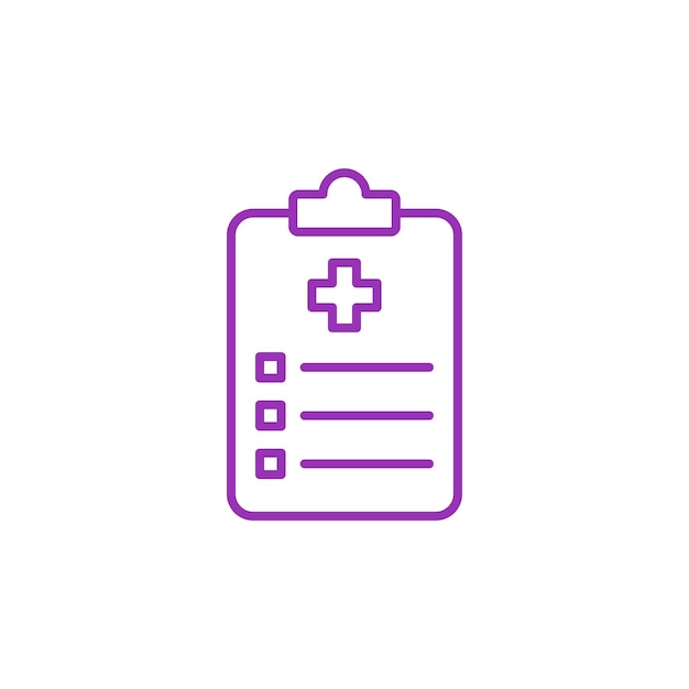 Modelos de diseño vectorial de iconos de chequeo médico simples y modernos