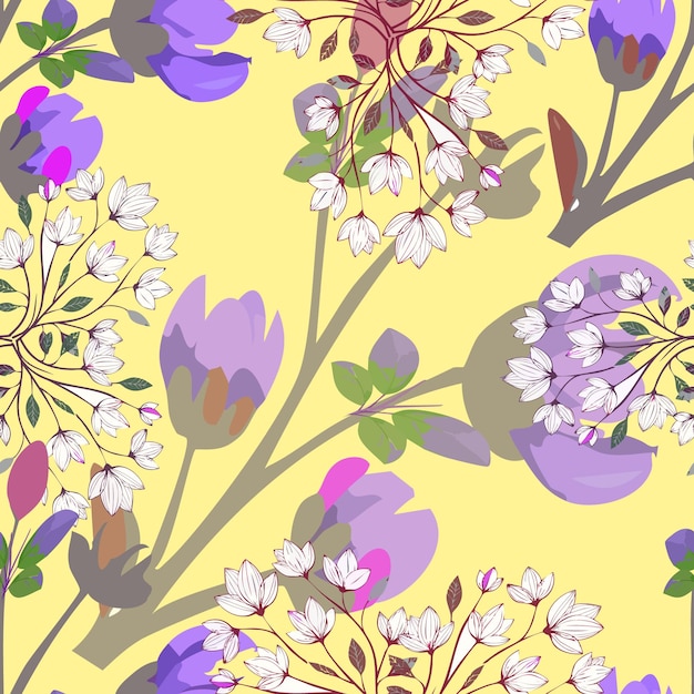 Modelos florales y de hojas de telas textiles
