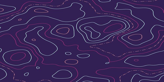 Modelos modernos de mapas topográficos de contorno creativo