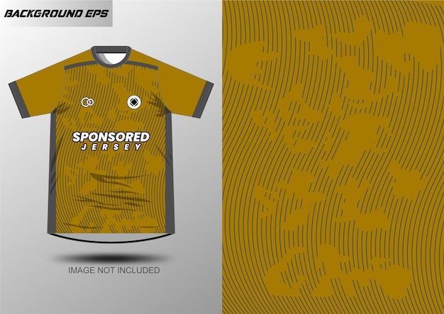 Modelos sublimados vectoriales modernos para camisetas de fondo gris dorado
