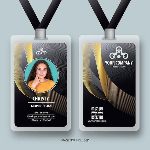 Modelos de tarjetas de identificación de la empresa para empleados gratuitos