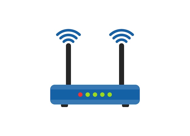 Módem con icona de vector plano de señal Wi-Fi icona de router Wi-Fi para aplicaciones y sitios web