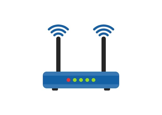 Módem con icona de vector plano de señal wi-fi icona de router wi-fi para aplicaciones y sitios web