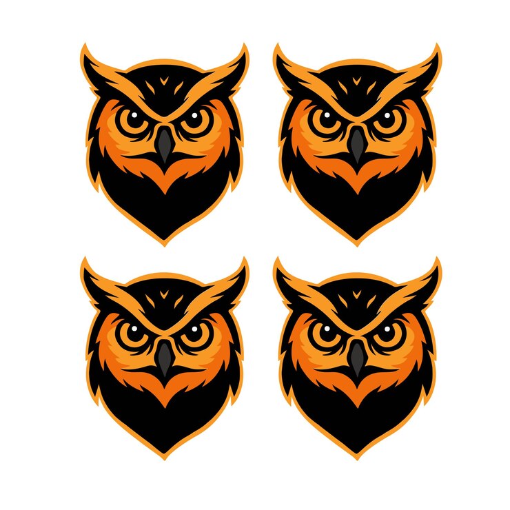 Modern Angry Owl Mascot Logo Ilustración vectorial feroz para juegos deportivos y marcas