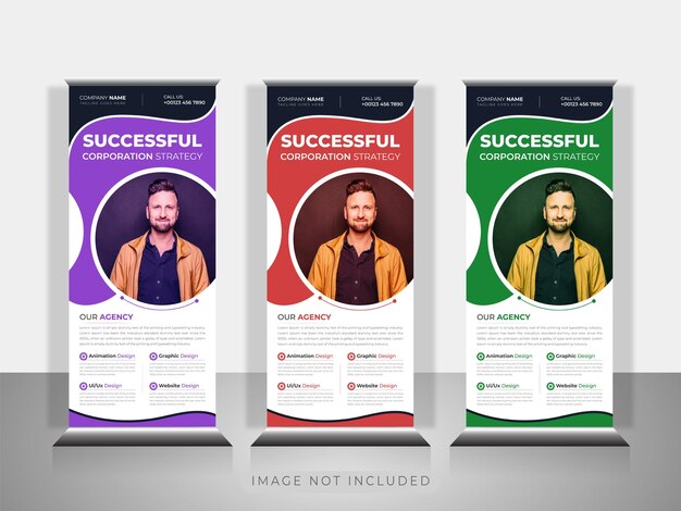 Modern Business Roll up banner plantilla de diseño o pull up banner