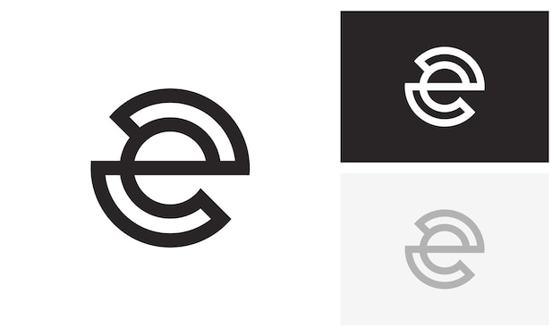 Modern E Lettermark Logo Design