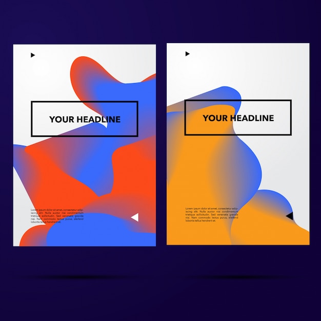 Modern Fluid Formas Banner Plantillas