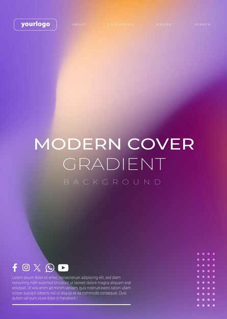 Modern Gradient Cover Background Abstract color Blur Design for Poster Web and Branding Template