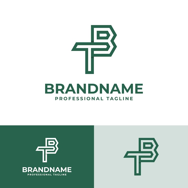 Modern initials tb logotipo adecuado para negocios con las iniciales bt o tb