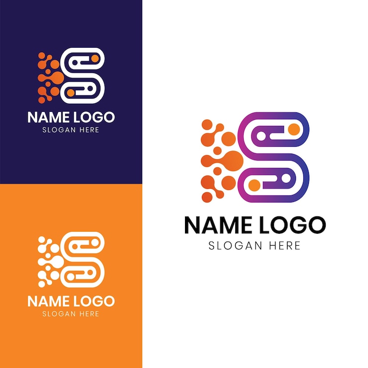 Vector modern letter s logo design